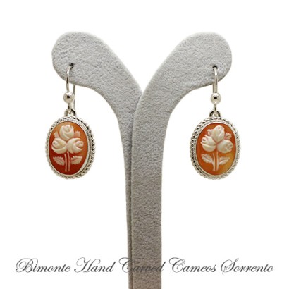 ''Roses'' Cameo Earrings
