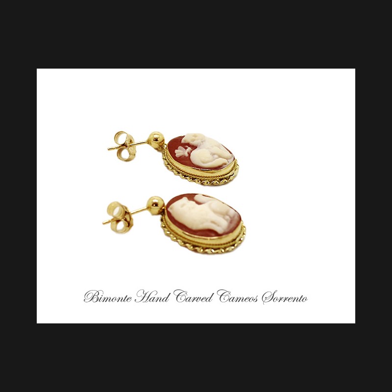 ''Cats'' Cameo Earrings