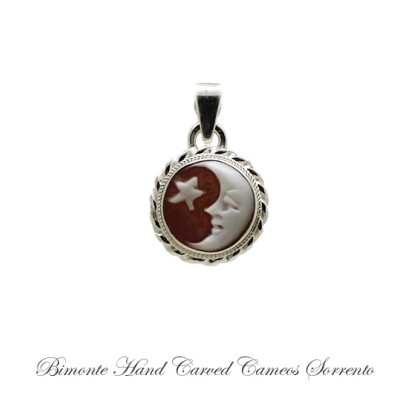 ''Moon & Star'' Cameo Pendant