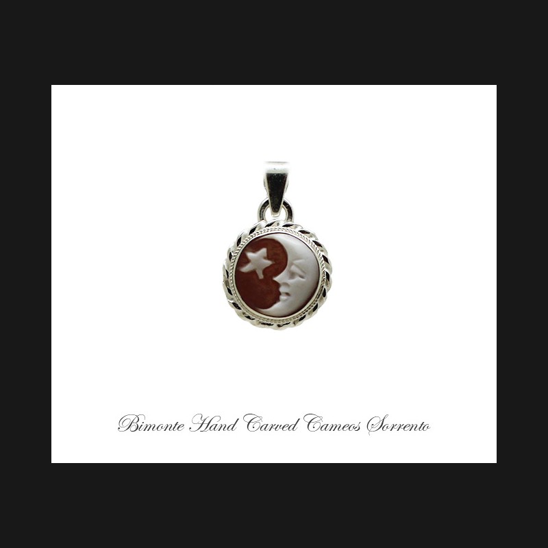 ''Moon & Star'' Cameo Pendant