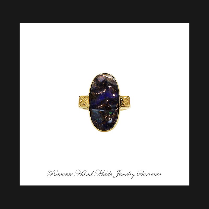 ''Boulder Opal'' Ring