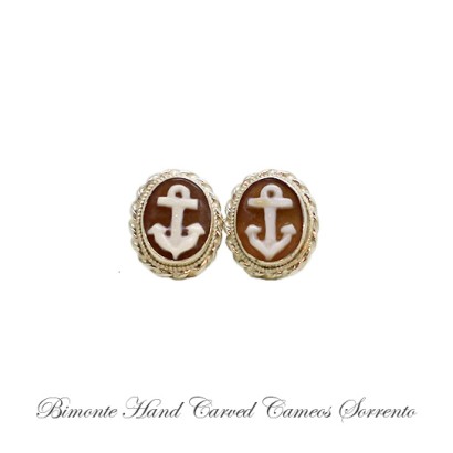 ''Anchor'' Cameo Earrings