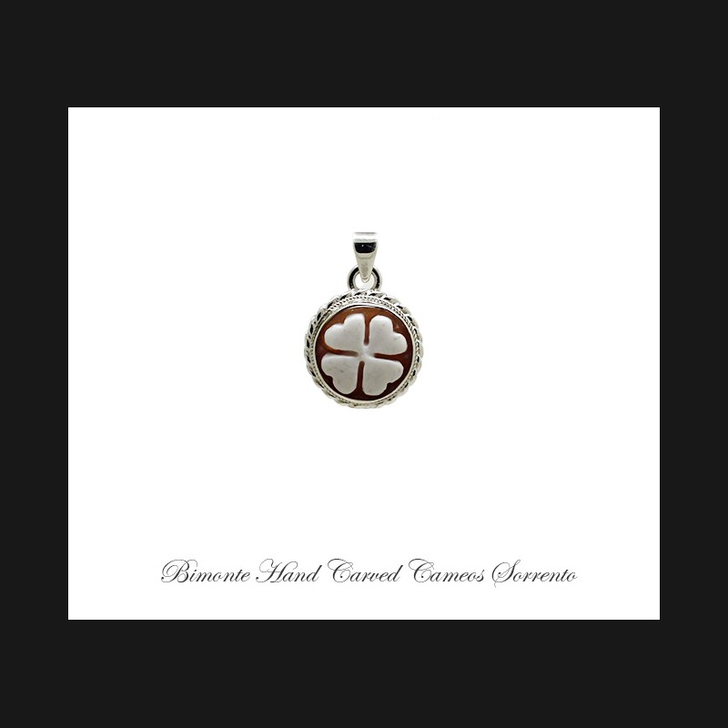 ''Four Leaf Clover'' Cameo Pendant