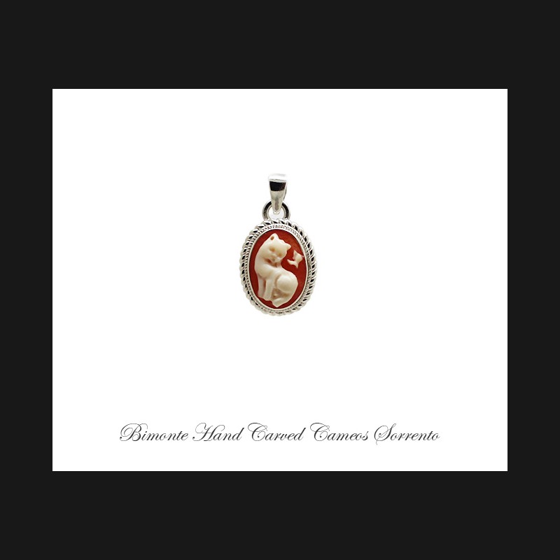 ''The Cat & The Butterfly'' Cameo Pendant