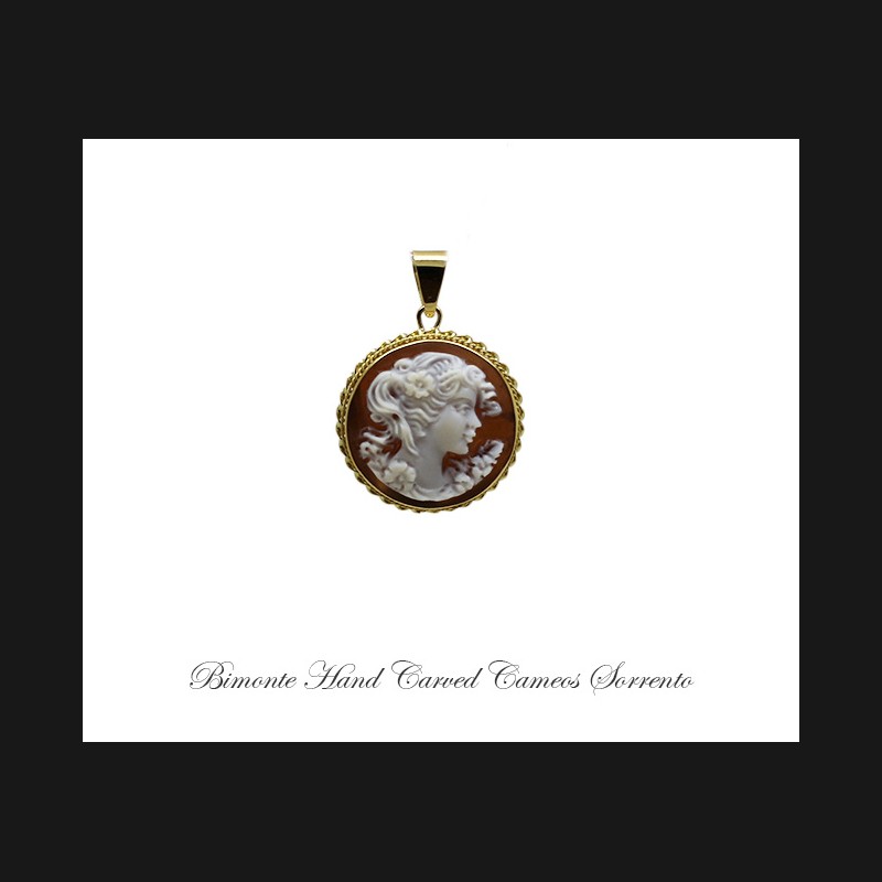 ''Bella Flora'' Cameo Pendant
