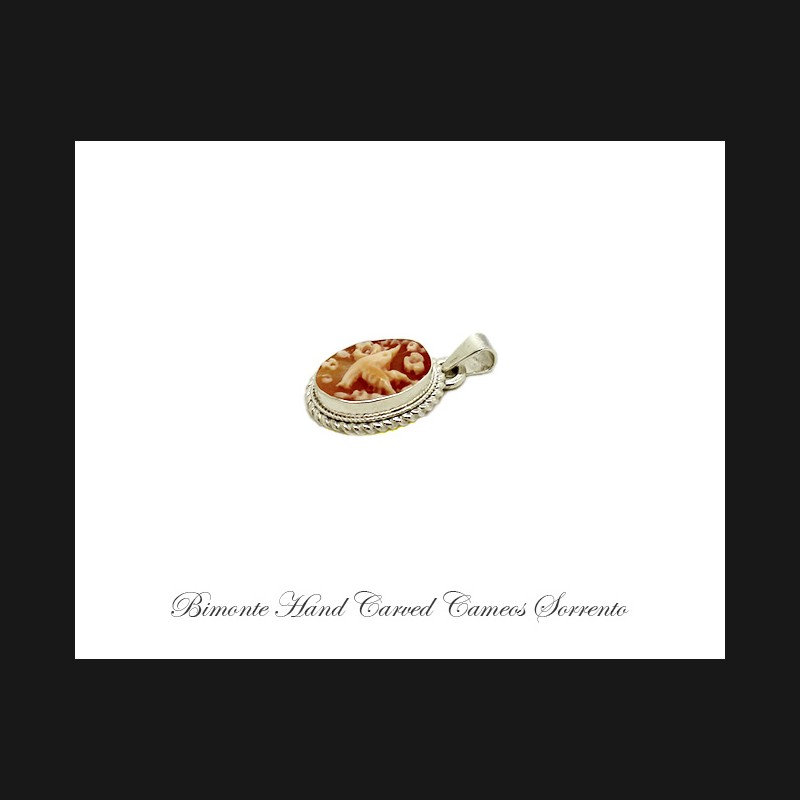 ''Hummingbird'' Cameo Pendant