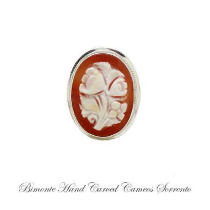 ''Flowers'' Cameo Brooch and Pendant