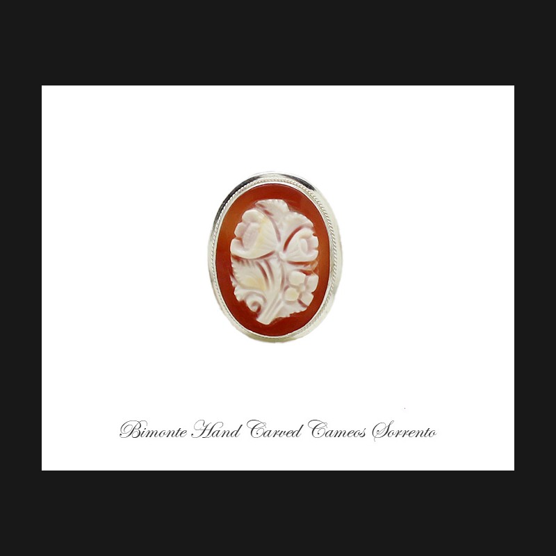 ''Flowers'' Cameo Brooch and Pendant