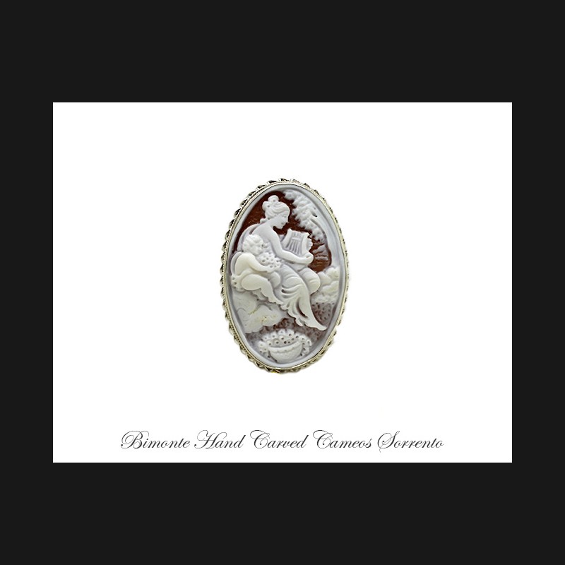 ''Music & Love'' Cameo Brooch and Pendant