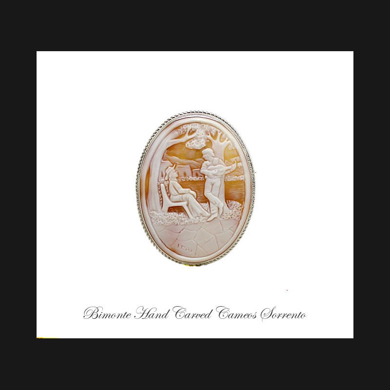 ''Lovers'' Cameo Brooch and Pendant
