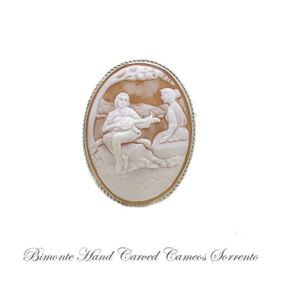 ''Lovers'' Cameo Brooch and Pendant