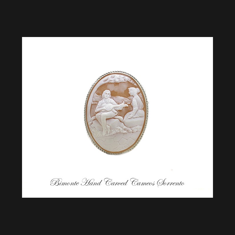 ''Lovers'' Cameo Brooch and Pendant