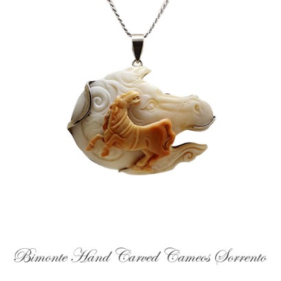 ''Horses'' Cameo Necklace