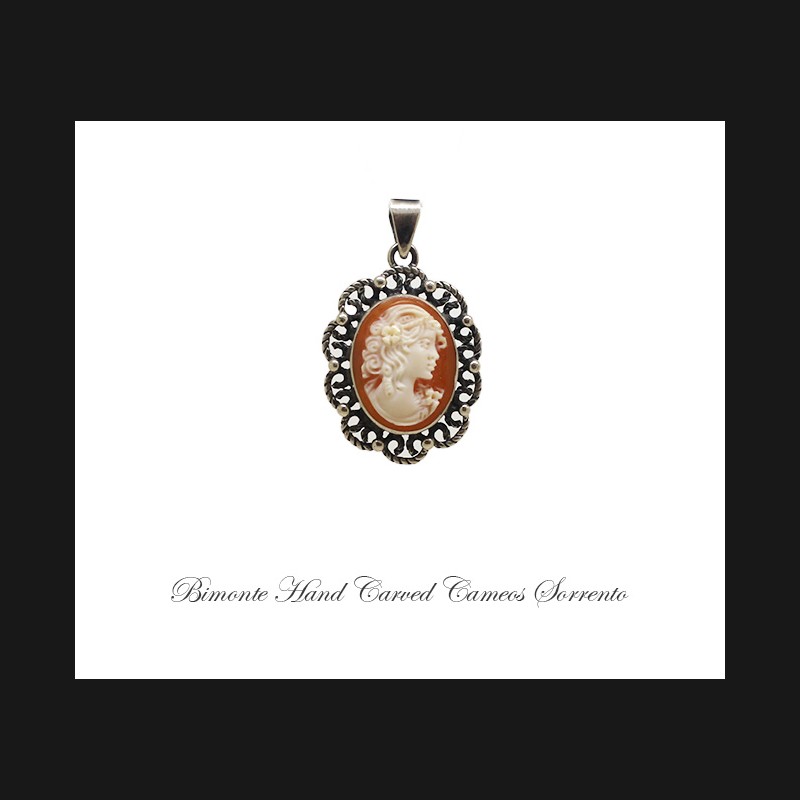 ''Bella'' Filigree Cameo Pendant