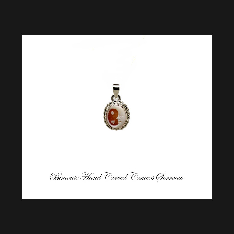''Moon & Stars'' Cameo Pendant