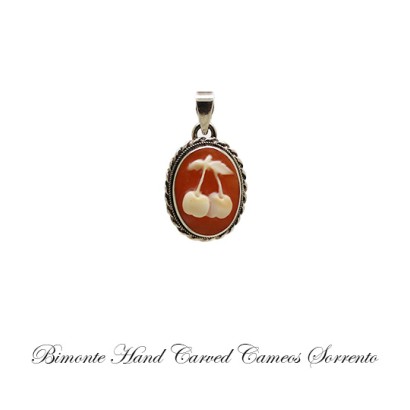 ''Cherries'' Cameo Pendant