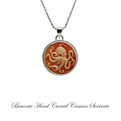 ''Octopus'' Cameo Necklace