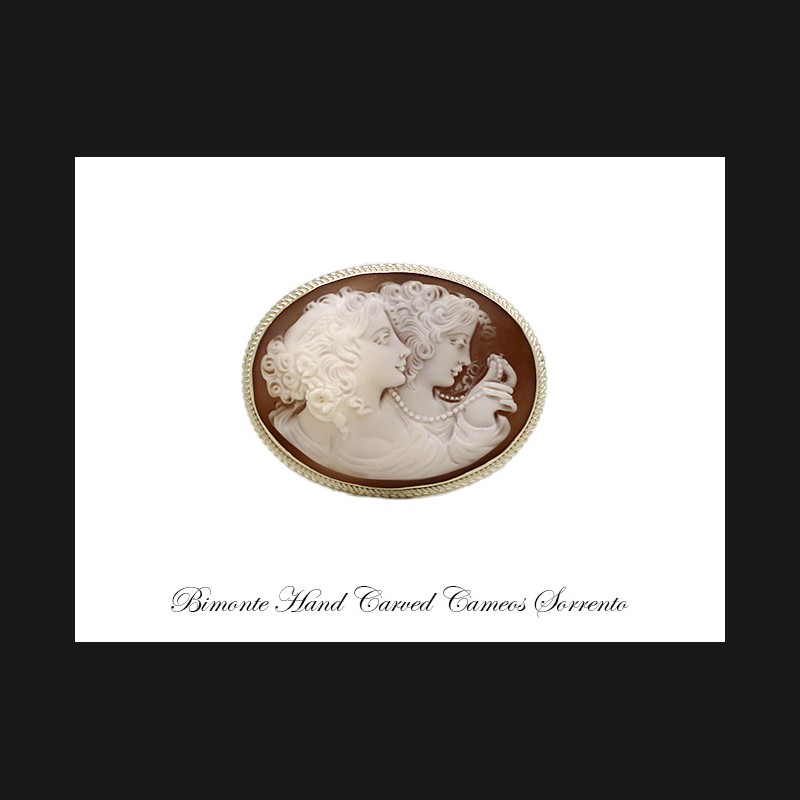 ''Sisters'' Cameo Brooch and Pendant