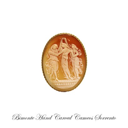 ''Three Graces'' Cameo Brooch and Pendant