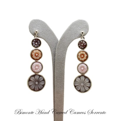 ''Flower of Joy'' Cameo Earrings
