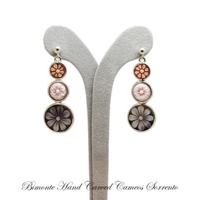 ''Flower of Joy'' Cameo Earrings