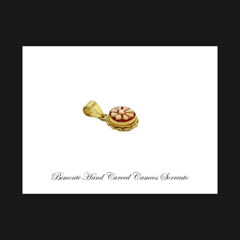 ''Flower of Joy'' Cameo Pendant