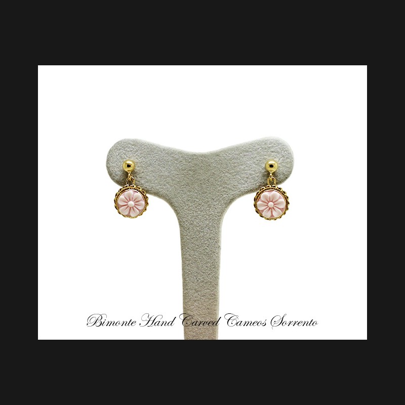 ''Flower of Joy'' Cameo Earrings