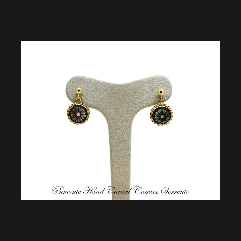 ''Flower of Joy'' Cameo Earrings