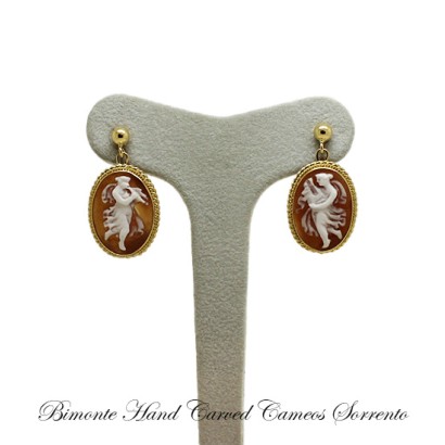 ''Lyra & Euterpe'' Cameo Earrings