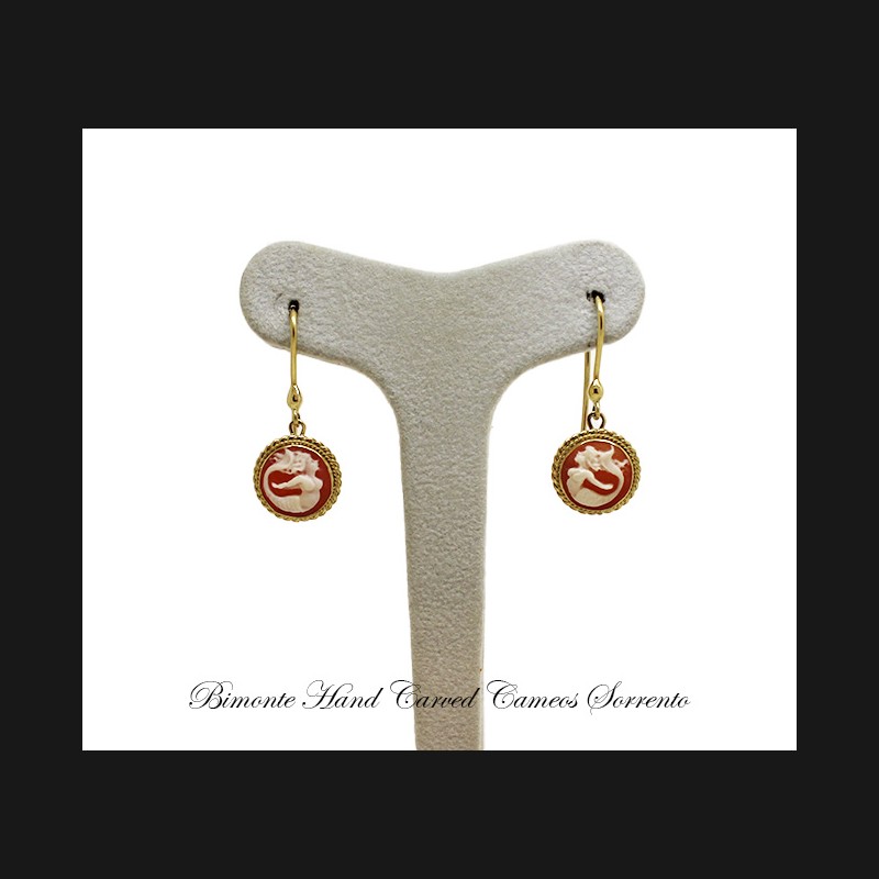 ''Siren of Sorrento'' Cameo Earrings
