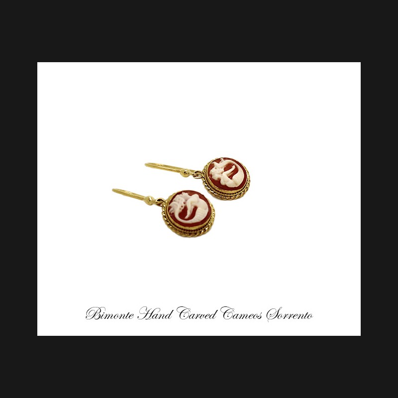 ''Siren of Sorrento'' Cameo Earrings
