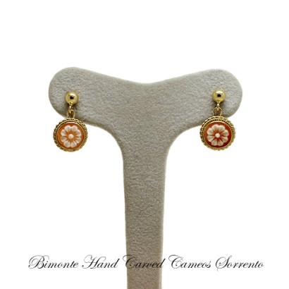 ''Flower of Joy'' Cameo Earrings