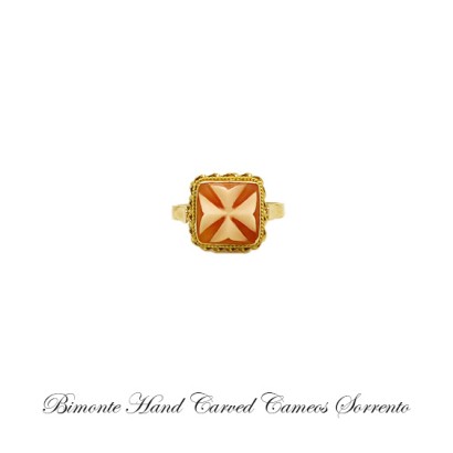 ''Eight Point Cross'' Cameo Ring