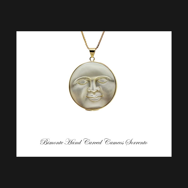 ''Moon & Sun'' Cameo Necklace
