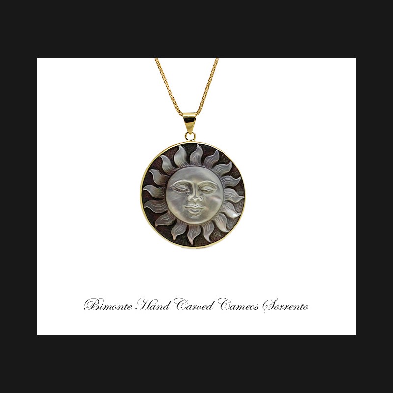 ''Moon & Sun'' Cameo Necklace