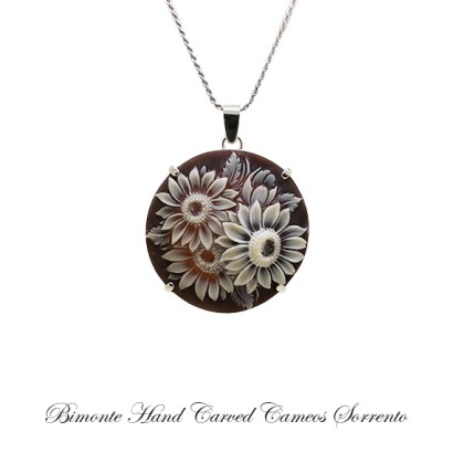 ''Sunflowers'' Cameo Necklace