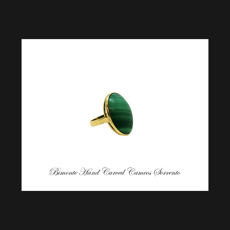 ''Saturno'' Malakite Stone Ring