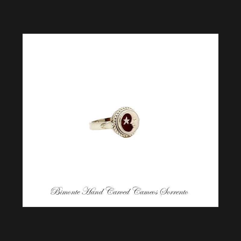 ''Moon & Star'' Cameo Ring