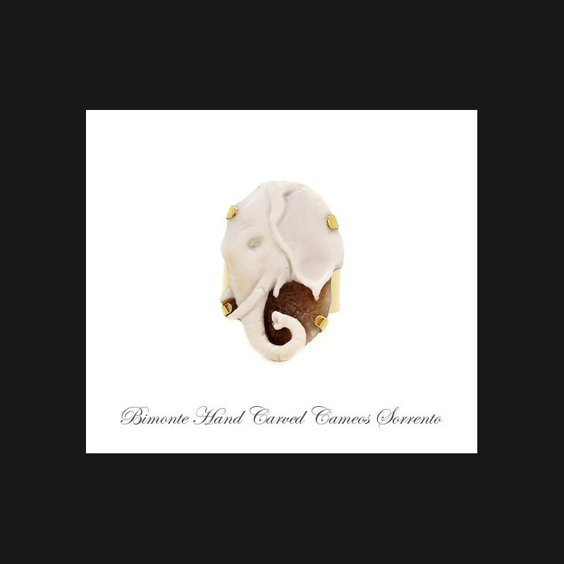 Elephant cameo ring on sale