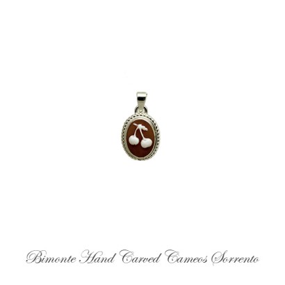 ''Cherries'' Cameo Pendant