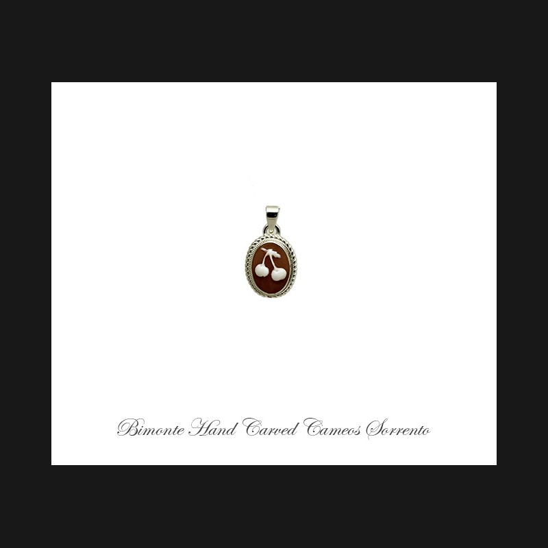 ''Cherries'' Cameo Pendant