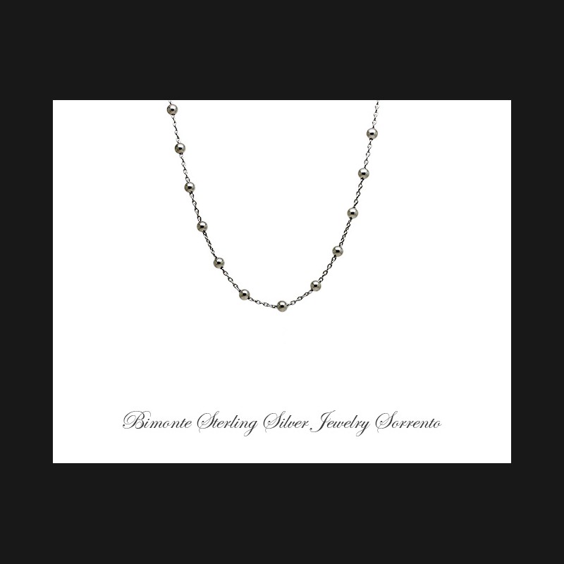 ''Thick Palline'' Sterling Silver Chain