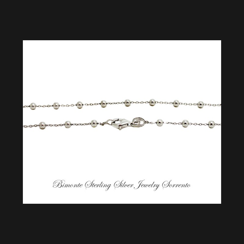 ''Thick Palline'' Sterling Silver Chain