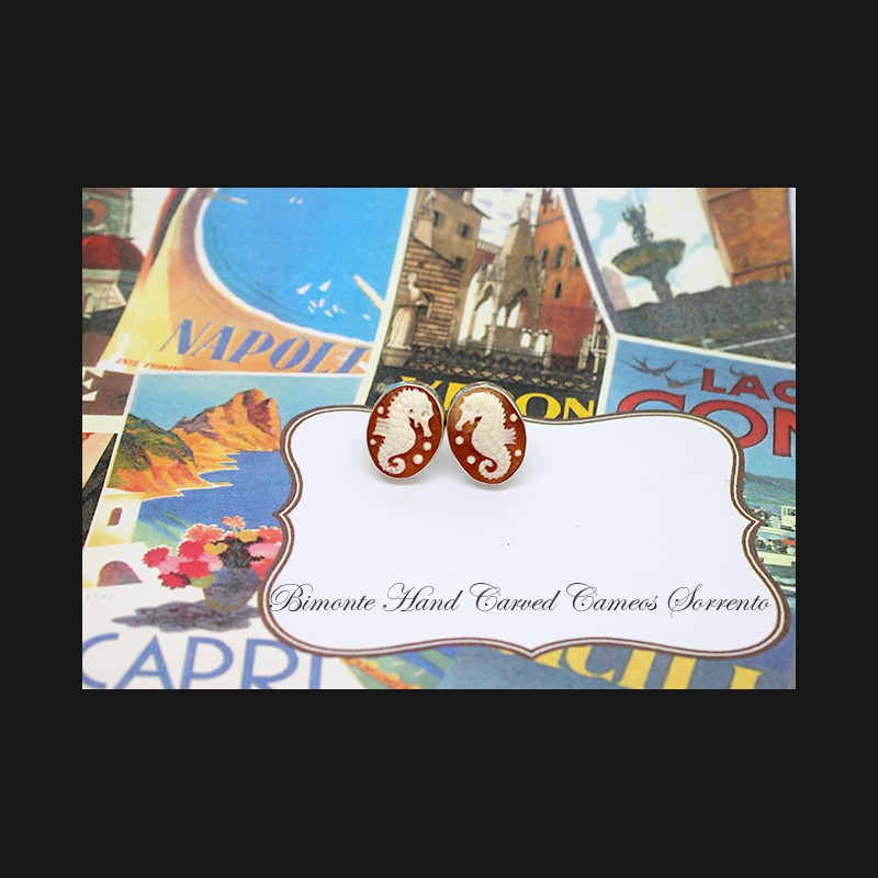 ''Seahorse'' Cameo Cufflinks