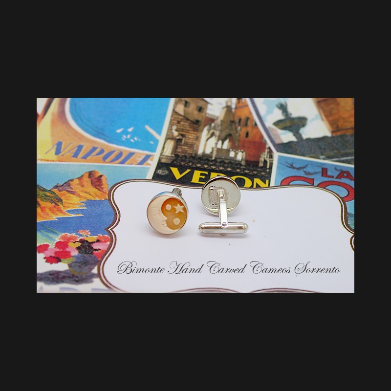 ''Moon & Stars'' Cameo Cufflinks