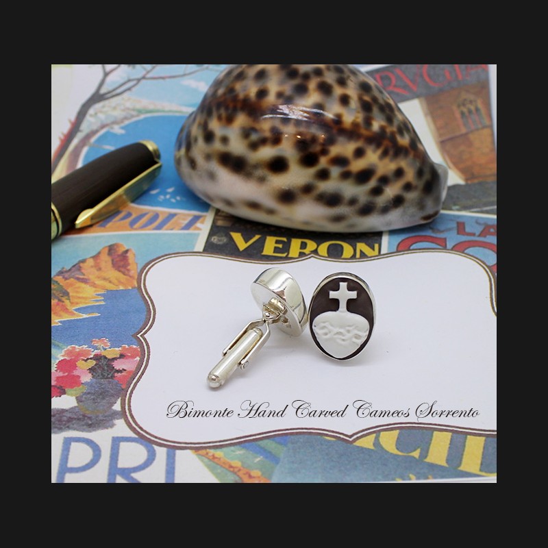 ''Sacred Heart'' Cameo Cufflinks