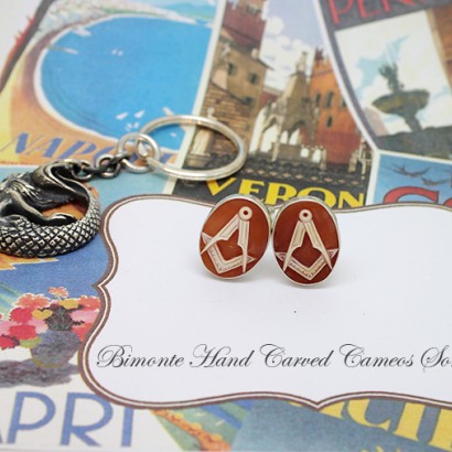 ''Freemason'' Cameo Cufflinks