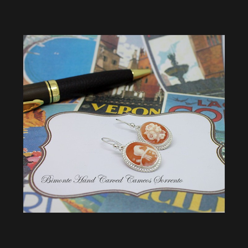 ''Natura'' Cameo Earrings