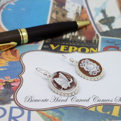 ''Natura'' Cameo Earrings