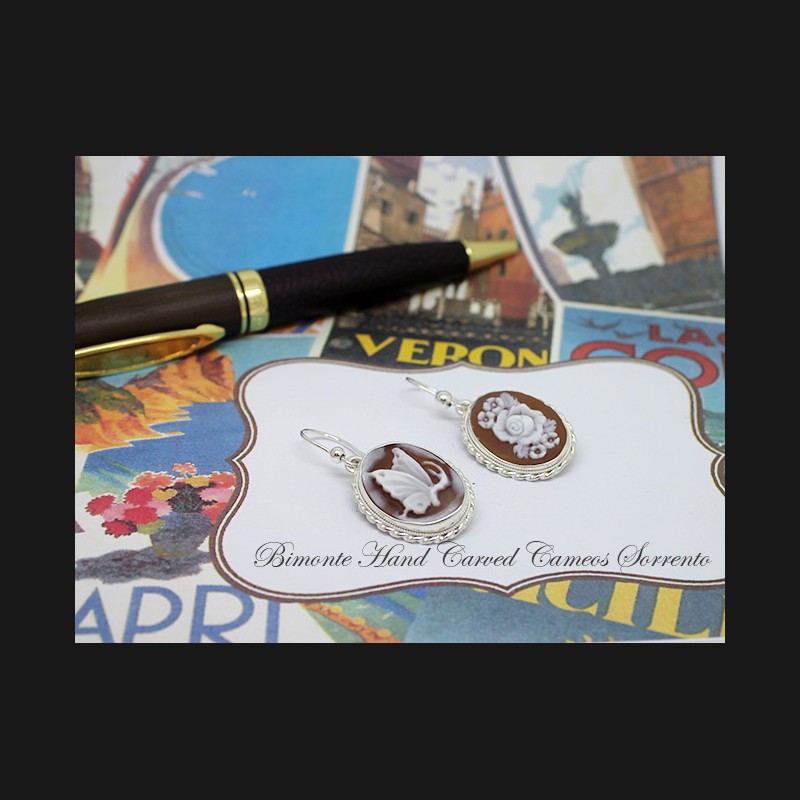 ''Natura'' Cameo Earrings